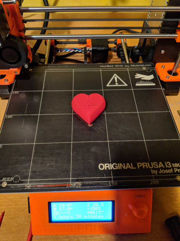 Printed heart